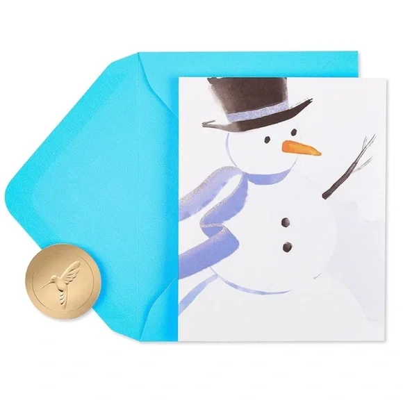 NEW Papyrus Christmas Cards Snowman Painterly 20 Pack & Coordinating Envelopes - Picture 7 of 7